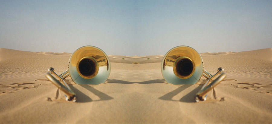 Jeffery Hillary - Desert trombone splash mirror